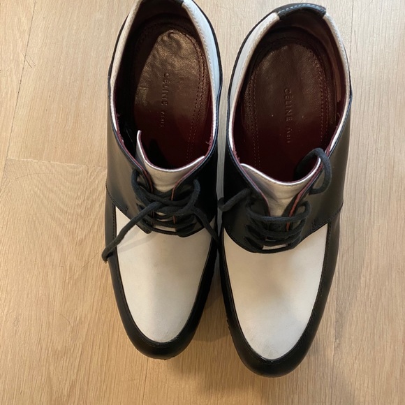 Celine  black and white wedges Phoebe Philo - Picture 6 of 16